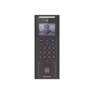 HIKVISION Terminal de Control de Acceso Facial / Reconocimiento Deep Learning 0.3 s / 500 Rostros / 3,000 Huellas y Tarjetas MIFARE – DS-K1T321MFWX-B/S