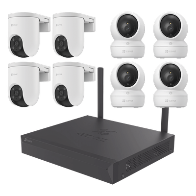 EZVIZ Kit de Cámaras Wi-Fi / 3 Megapixel / 8 Canales / 8 Cámaras – KIT/CSX5S/8W
