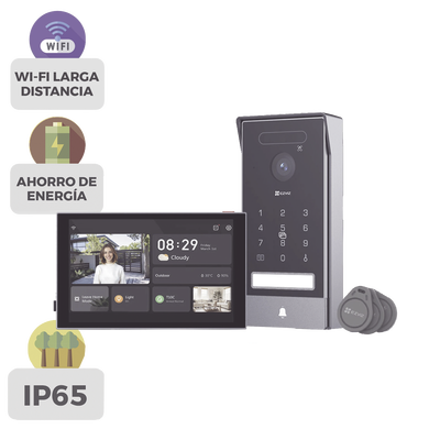 EZVIZ Video Portero Inteligente / 4K UHD / Wi-Fi 6 Dual Band / Reconocimiento de Venas de Palma y Facial – CS-HP7/PRO