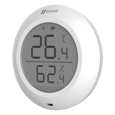 EZVIZ Sensor de Temperatura y Humedad / Zigbee 2.4GHz / Pantalla LCD / Batería CR2450 3V – CS-T51C