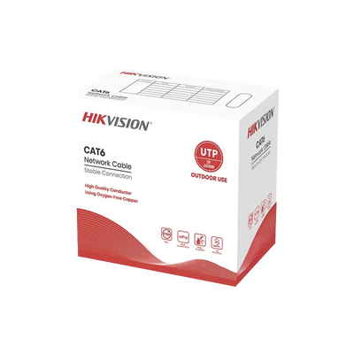 HIKVISION Bobina de Cable UTP / Cat 6 / 24 AWG / 305 m (1000 ft) – DS-1LN6OUTPE